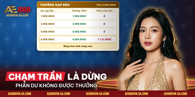 Bảng thưởng nạp đầu theo mức nạp, khoản thường bị gọi nhầm là giftcode AE888