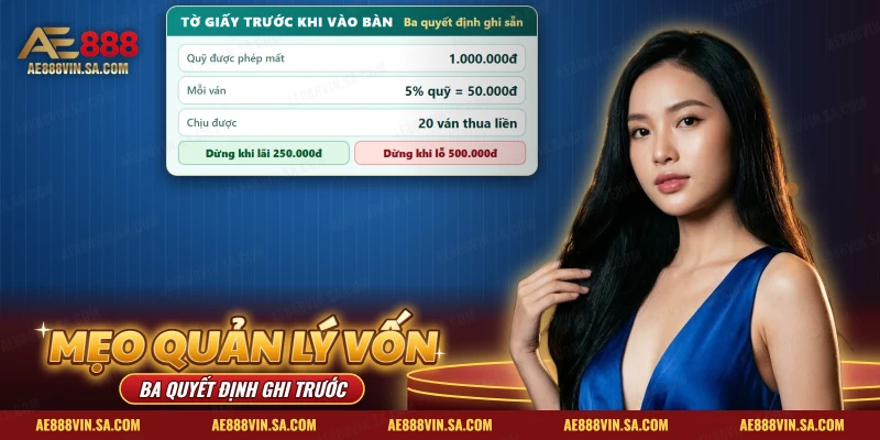 Mẹo Quản Lý Vốn Khi Chơi AE888: Quỹ, Mức Cược Và Hai Mốc Dừng