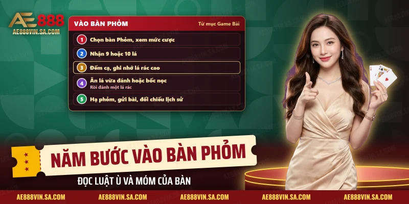 Các bước vào bàn Phỏm từ mục Game Bài đến lịch sử trò chơi